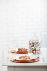Beautiful Christmas table setting