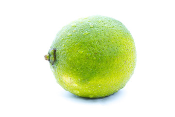 lime on an isolated white background