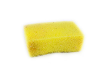 Sponge scouring pads on an isolated white background
