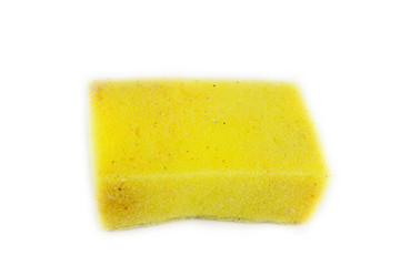 Sponge scouring pads on an isolated white background