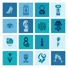 Womans Day Icon Set