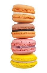 Colorful macaroon isolated on white background