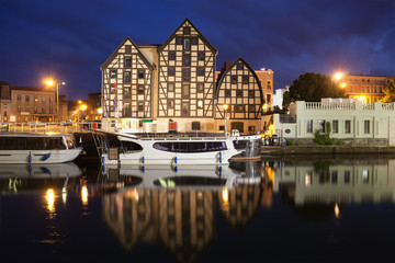 Old Granaries in City of Bydgoszcz by Night