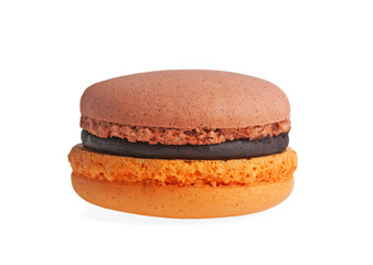 Colorful macaroon isolated on white background