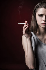 Obraz premium Social problems woman