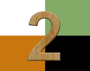 CLASSIC FONT or LETTER and colour design of ALPHABET 2  in wood texture natural style
