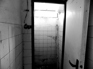 Toilet in old abandoned house