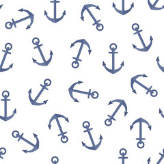 Vector seamless pattern with  anchors