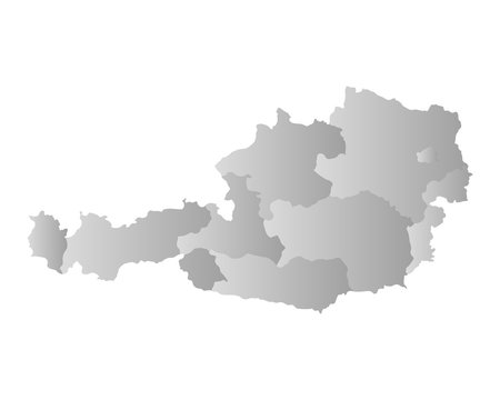 Karte von Österreich