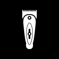 The hairclipper icon. Shaver symbol. Flat