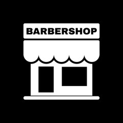 The barbershop building icon. Barbershop symbol. Flat