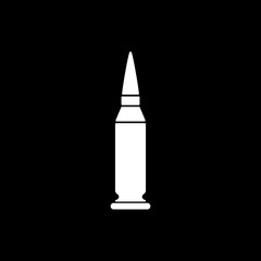 The bullet icon. Weapon symbol. Flat