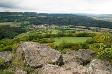Fototapeta na wymiar Aus dem Staffelberg bei Staffelstein in Oberfranken, Deutschland