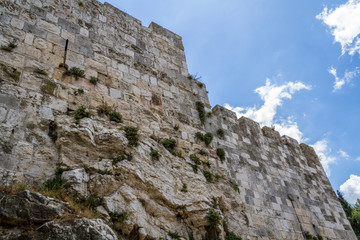 Fototapeta na wymiar Old City Wall, Jerusalem