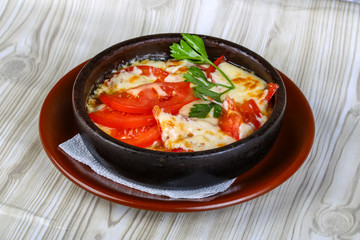 Baked potato with cheese