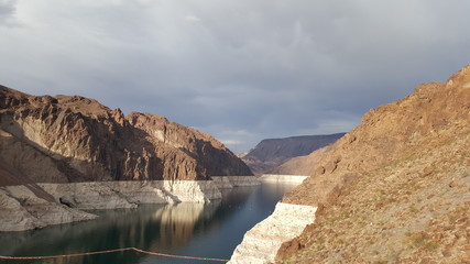 Hydroelectric Generators on the border of nevada and arizona , black canyon
