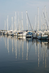 Fototapeta na wymiar Marina im Ostseebad Heiligenhafen, Deutschland