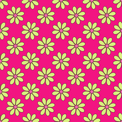 Seamless vector background with decorative flowers