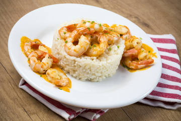 Arroz con langostinos