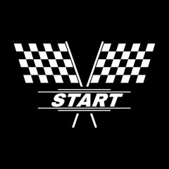 The start icon. Start symbol. Flat