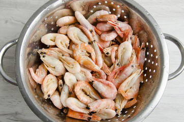Boiled rice in a pot