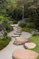 Walkway in japanese garden