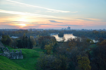 Fototapeta premium Sunset in Belgrade