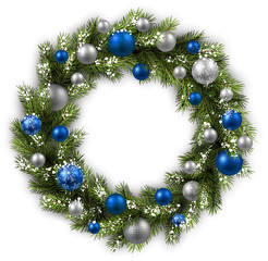 Card with Christmas wreath. © Vjom