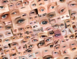 Viele verschiedene Augen als Collage