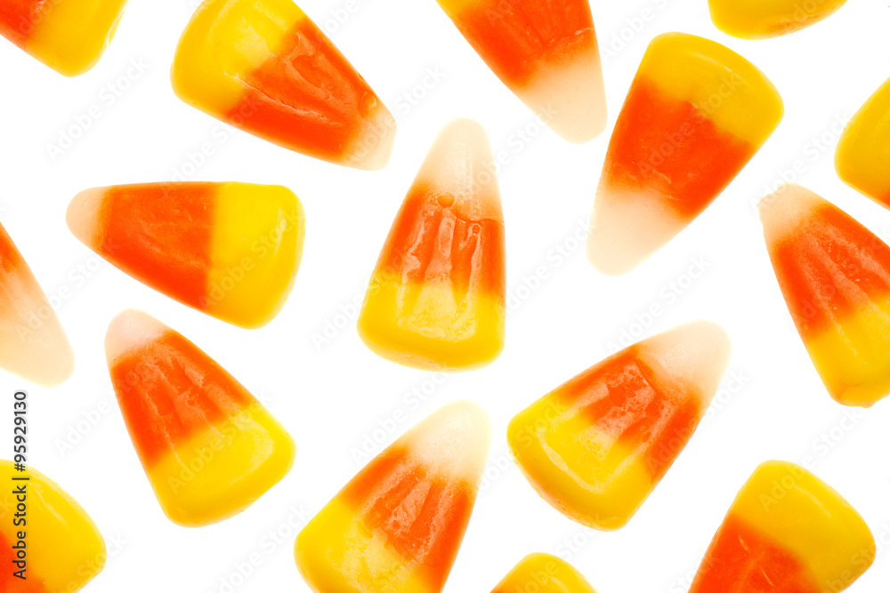 Wall mural candy corn  isolated on white