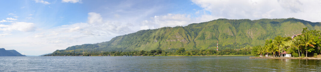 Morning view on Lake Toba in Sumatra, Indonesia - 95929981
