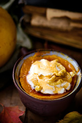 pumpkin dessert in a mug