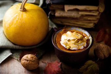 pumpkin dessert in a mug