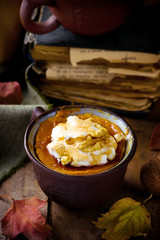 pumpkin dessert in a mug