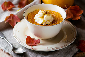 pumpkin dessert in a mug