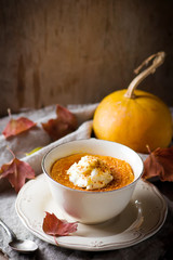 pumpkin dessert in a mug