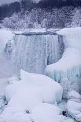 Fototapeta na wymiar Niagara Falls in Winter -American Falls