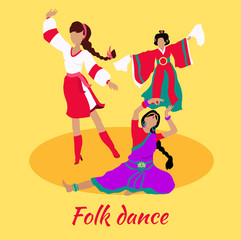 Folk Dance Concept Flat Design