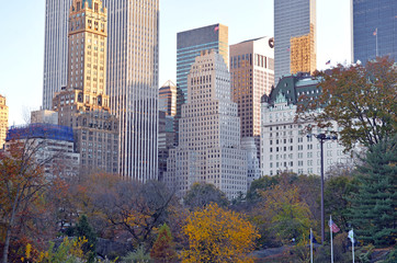 Fototapeta na wymiar Midtown Manhattan skyline, from Central Park, New York
