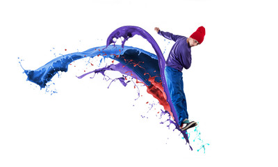 Fototapeta premium Dancer in jump