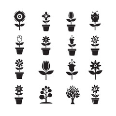 Flower Icon Set for website