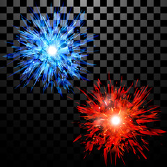  Set of techno style vector explosiontract image