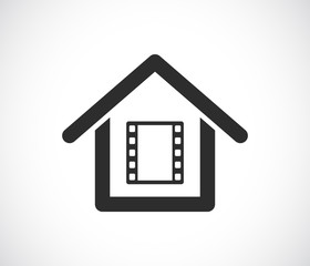 house with film strip