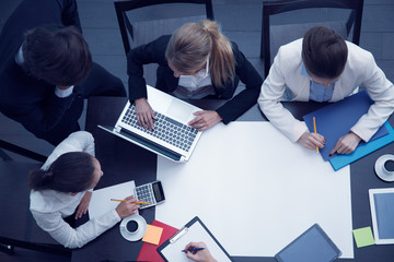Business workplace with people