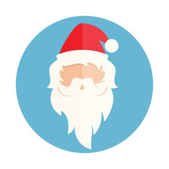 Flat design of Santa Claus. Vector illustration