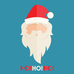 Flat design of Santa Claus. Vector illustration