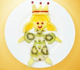 creative fruit child dessert princess form