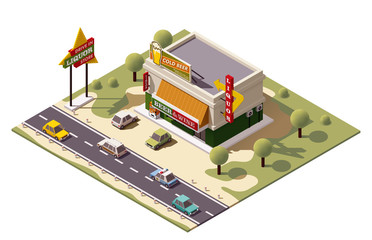 Obraz premium Vector isometric liquor store