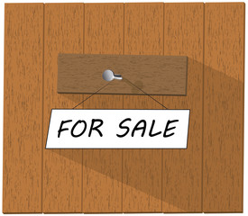 Vector sign saying For sale