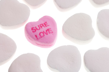Obraz na płótnie Canvas Valentine's Day Candy Hearts